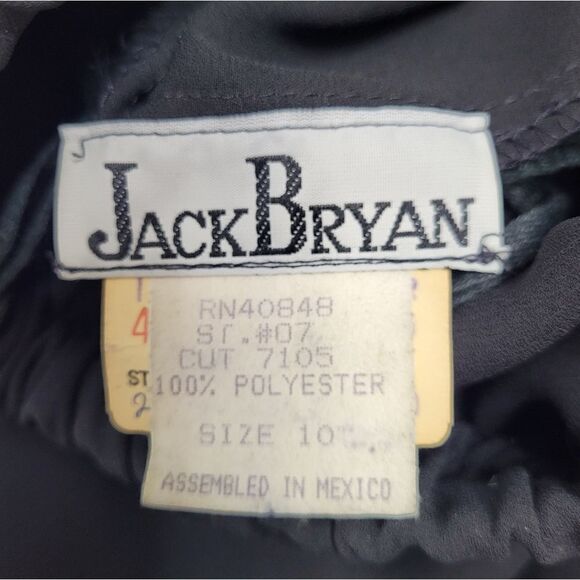 VINTAGE 80s skirt black pull on‎ long maxi chiffon goth S - Picture 6 of 10